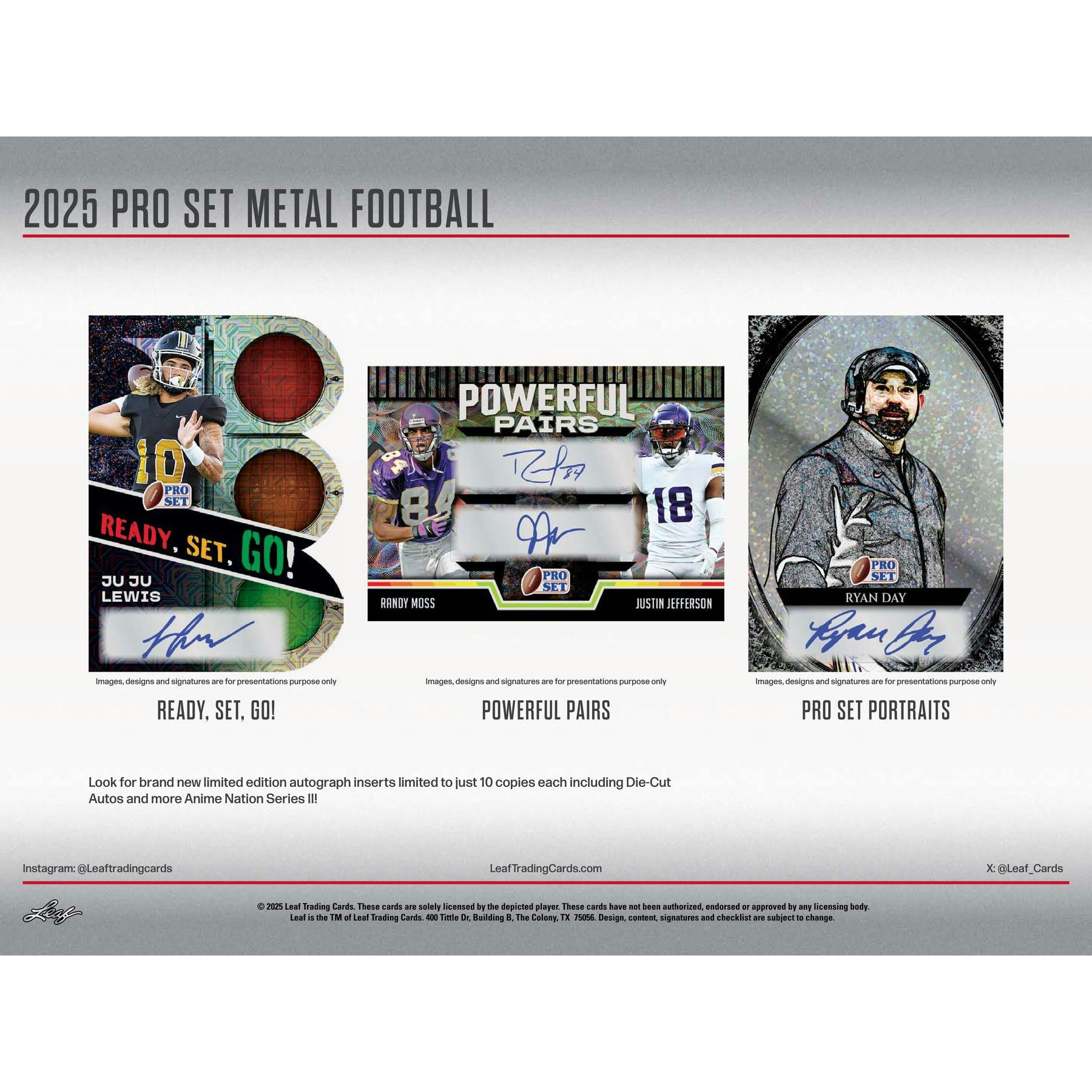 2025 Leaf Pro Set Metal Football Hobby Box