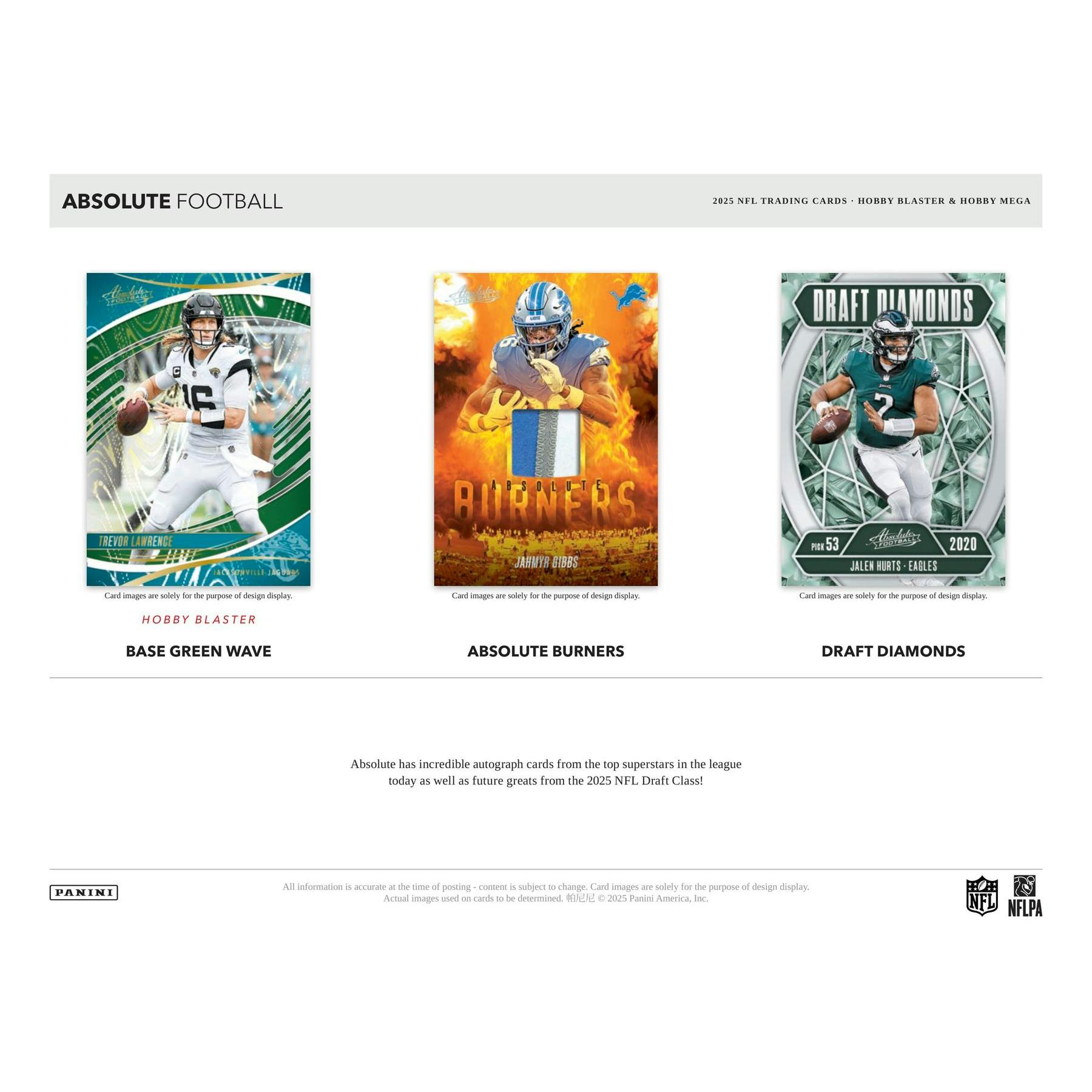 2025 Panini Absolute Football Mega Hobby Box