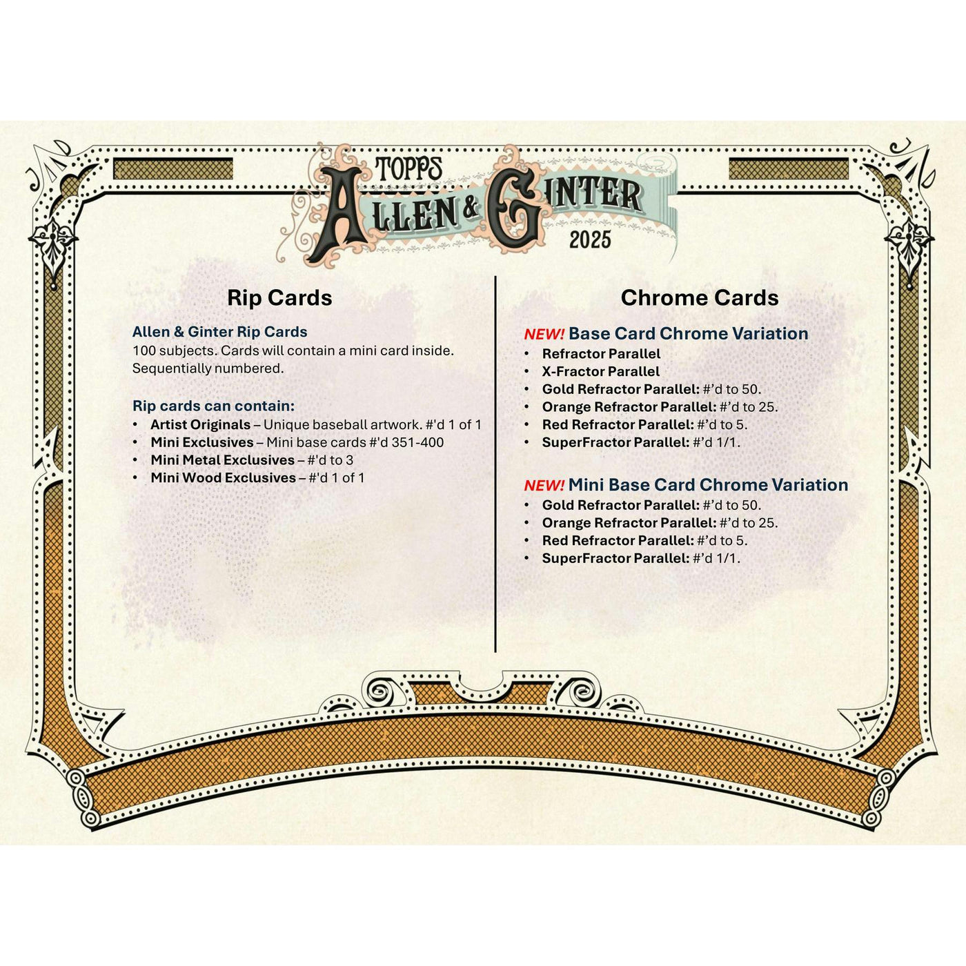 2025 Topps Allen & Ginter Baseball Jumbo Value Pack