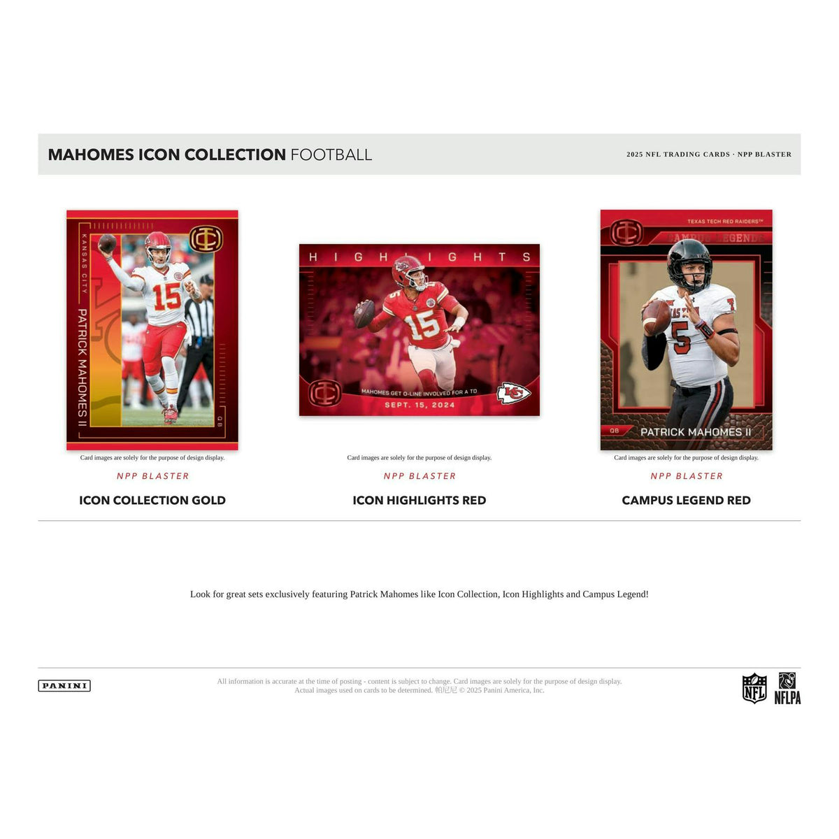 2025 Panini Mahomes Icon Collection Football Blaster 20-Box Case