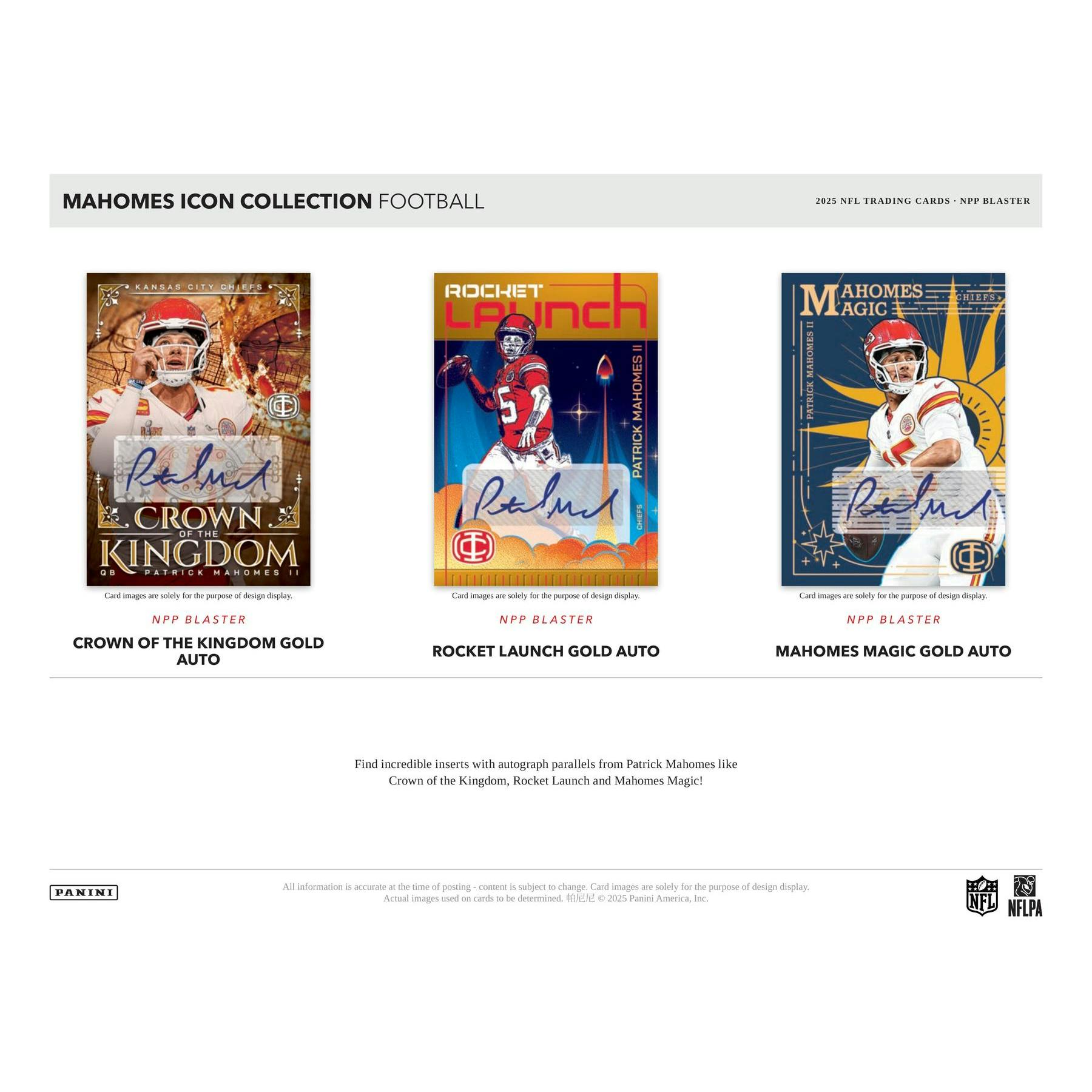 2025 Panini Mahomes Icon Collection Football Blaster Box