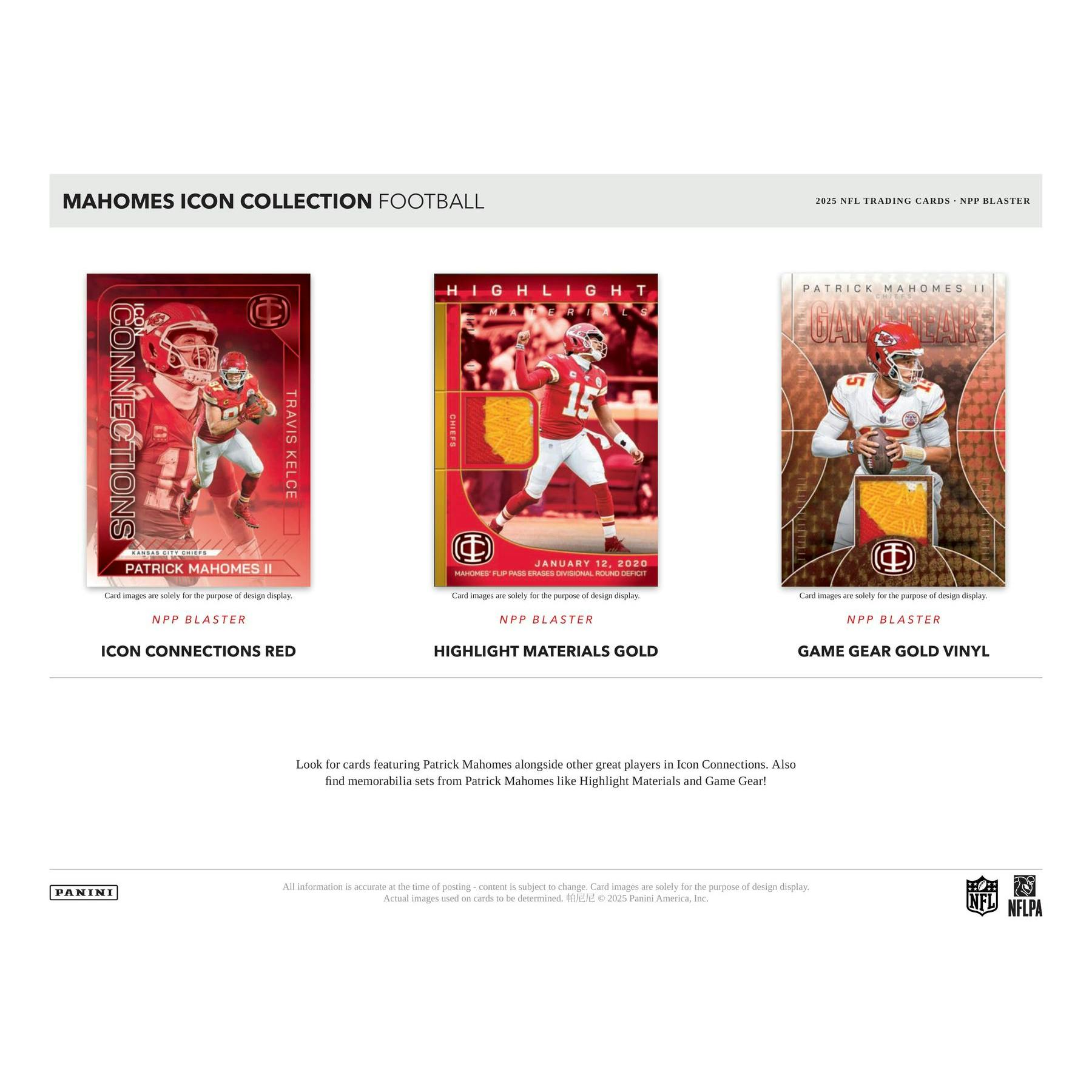 2025 Panini Mahomes Icon Collection Football Blaster 20-Box Case