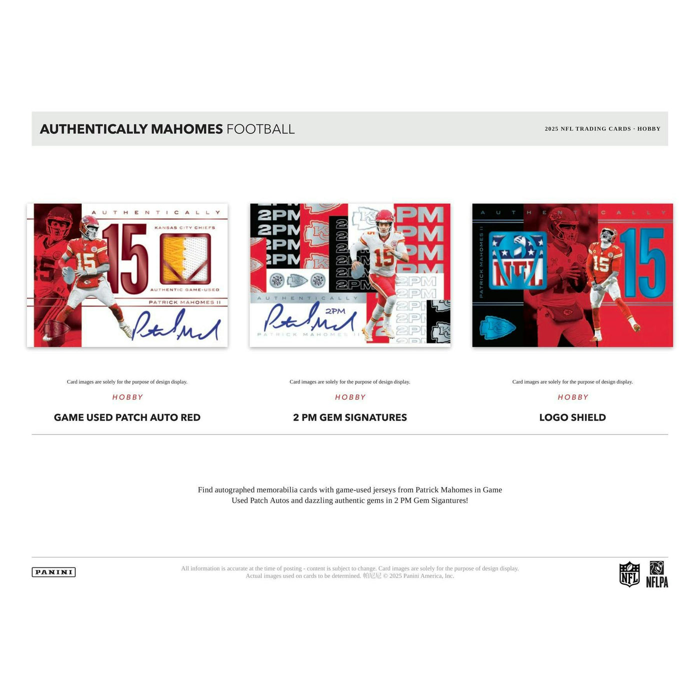 2025 Panini Authentically Mahomes Football Hobby Case