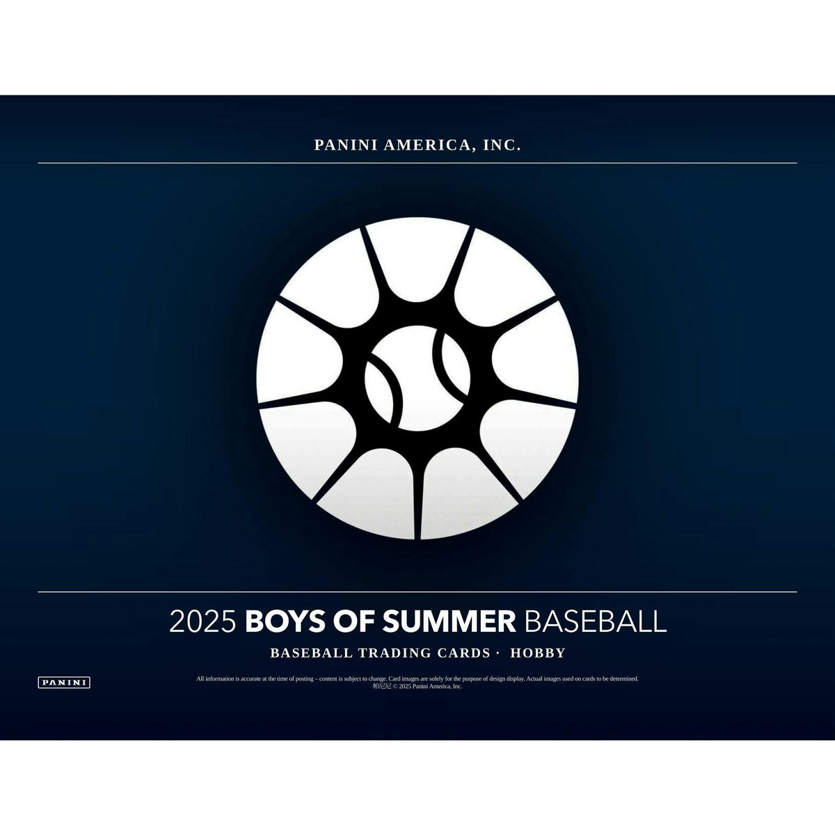 2025 Panini Boys of Summer Baseball Hobby 8-Box Case