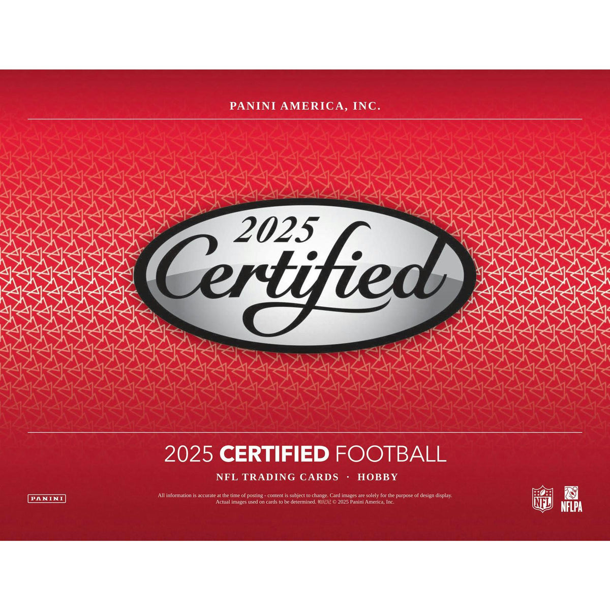 2025 Panini Certified Football 1st Off The Line FOTL Hobby 16-Box Case