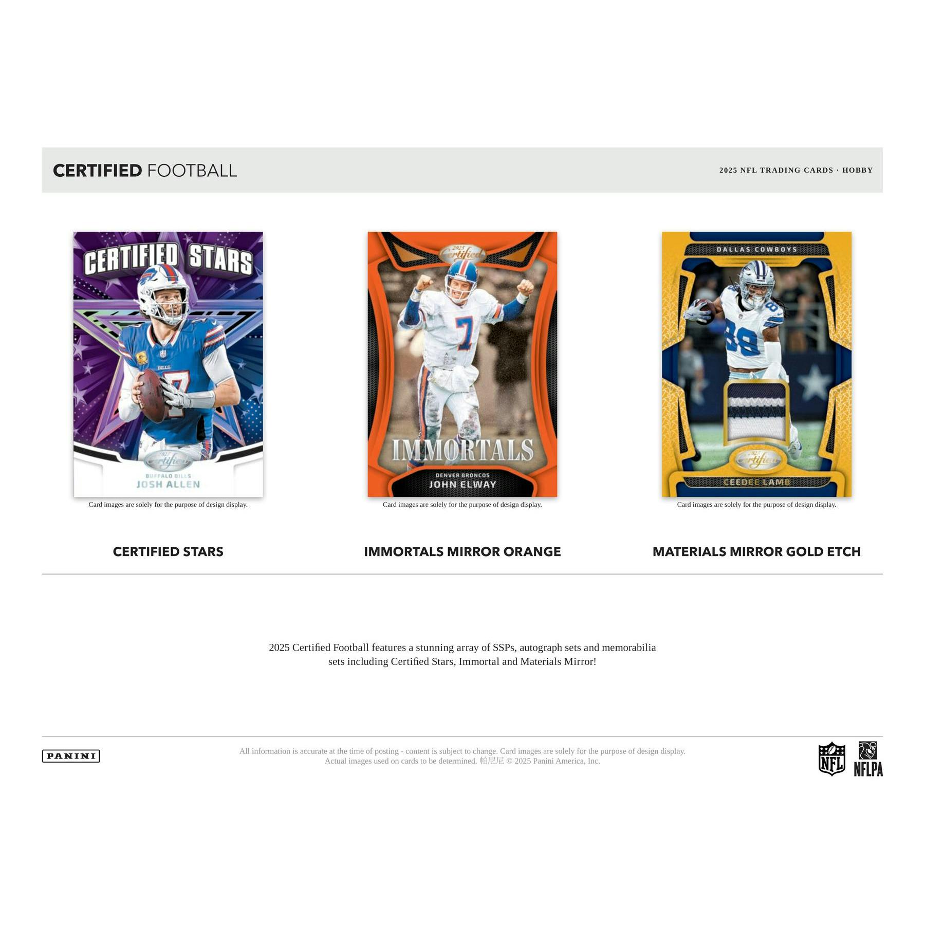 2025 Panini Certified Football 1st Off The Line FOTL Hobby 16-Box Case