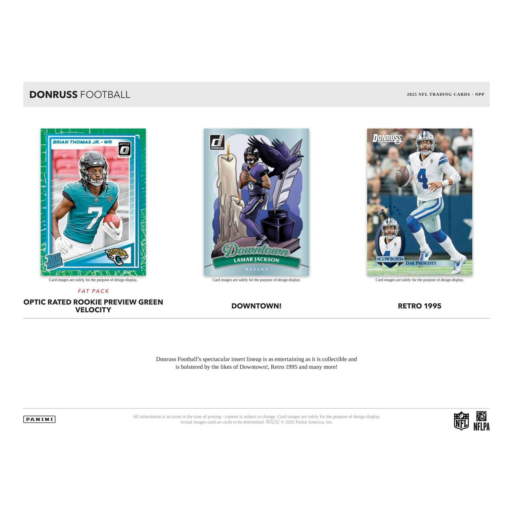 2025 Panini Donruss Football Jumbo Value Box