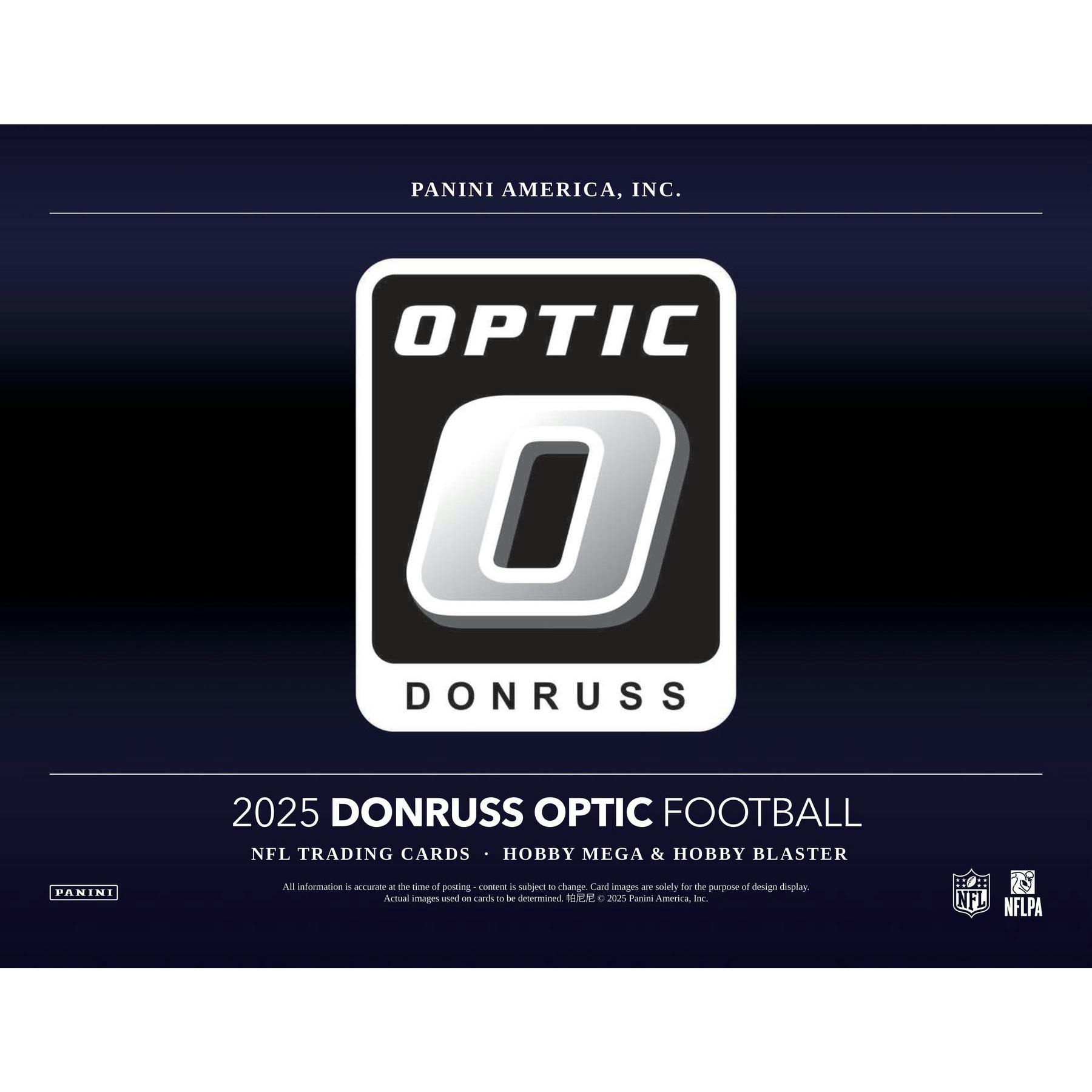 2025 Panini Donruss Optic Football Blaster Hobby Box (Blue Scope Parallels!)