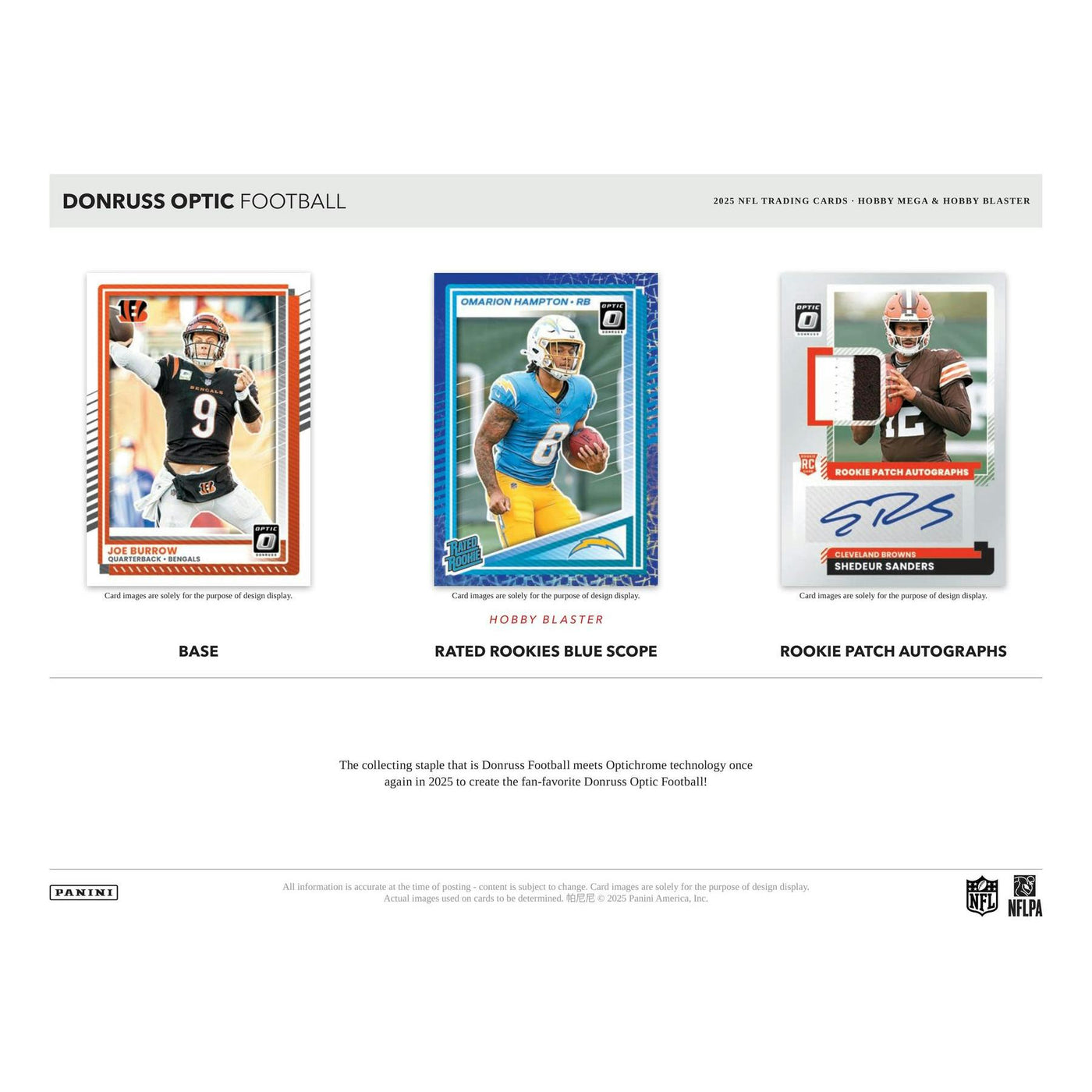 2025 Panini Donruss Optic Football Blaster Hobby 20-Box Case (Blue Scope Parallels!)
