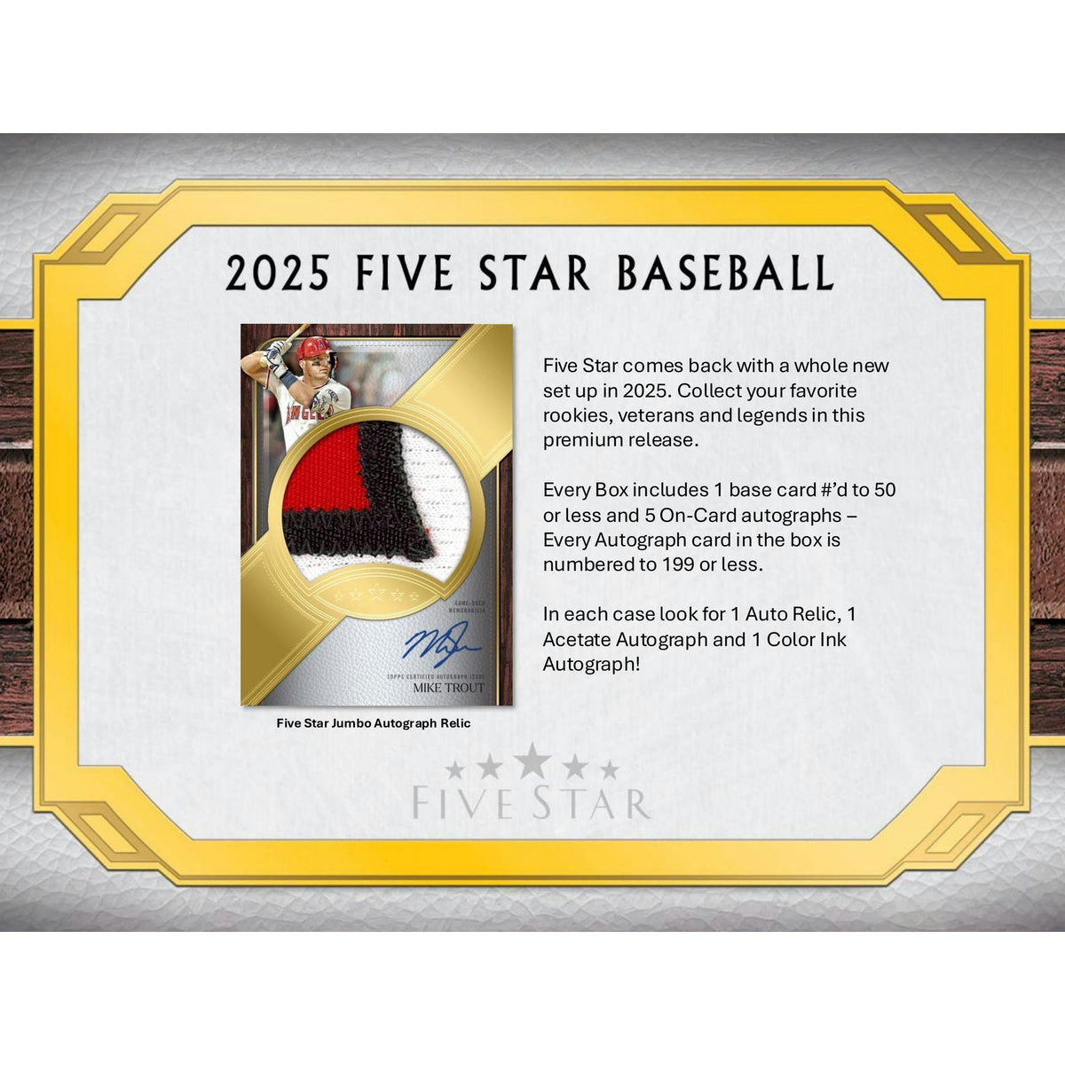 2025 Topps Five Star Baseball Hobby 3-Box Case