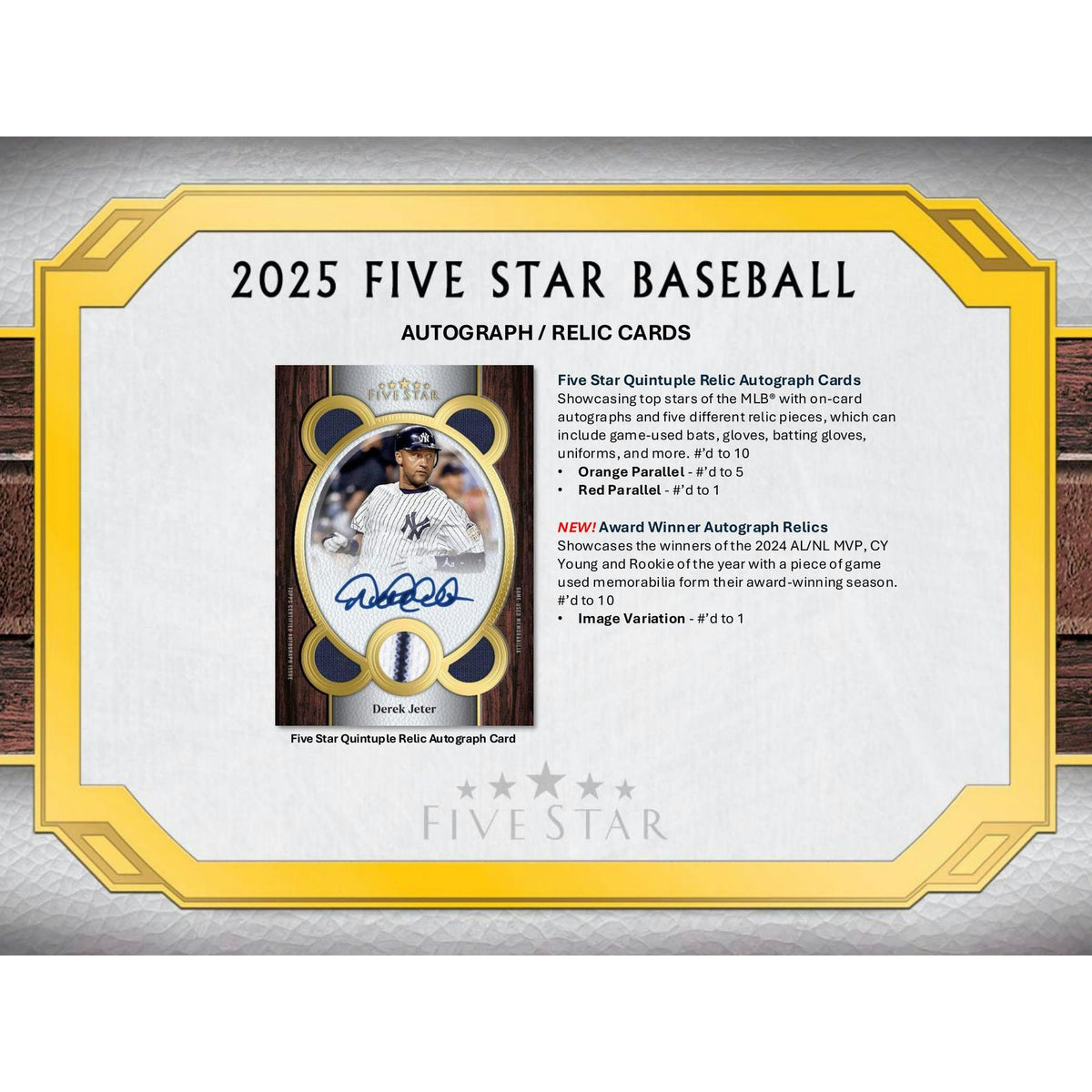 2025 Topps Five Star Baseball Hobby 3-Box Case