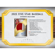 2025 Topps Five Star Baseball Hobby Box