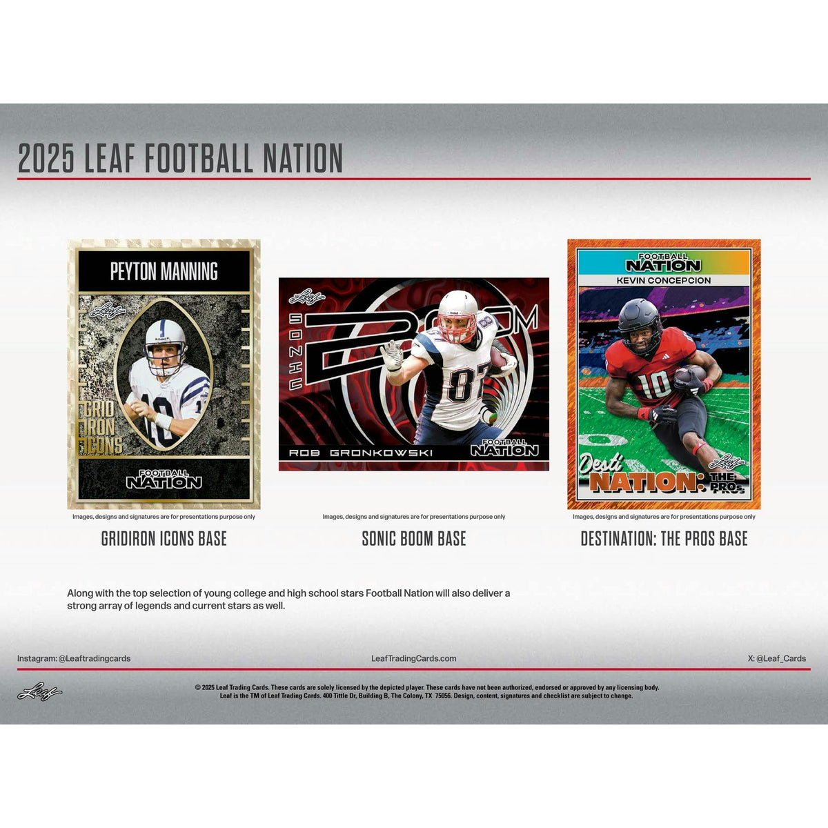 2025 Leaf Football Nation Hobby Jumbo Box