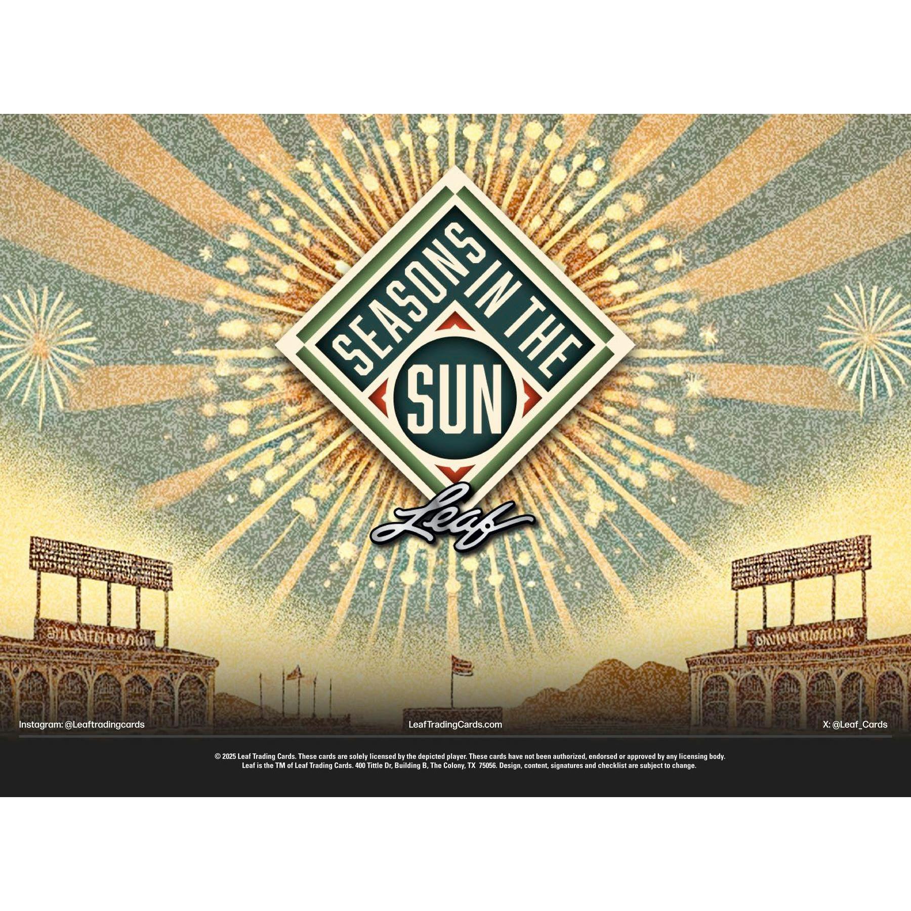 2025 Leaf Seasons in the Sun Baseball Hobby Box