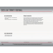 2025 Leaf Trinity Football Hobby Jumbo Box