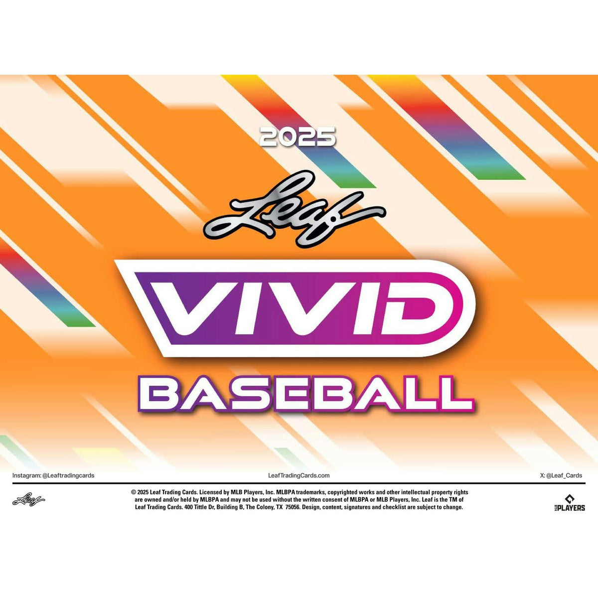 2025 Leaf Vivid Baseball Hobby Jumbo Box