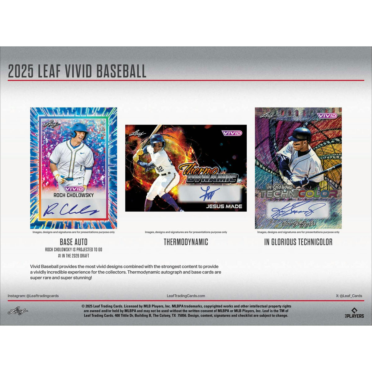 2025 Leaf Vivid Baseball Hobby Box