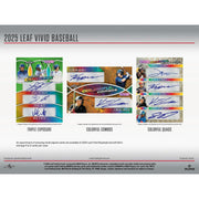 2025 Leaf Vivid Baseball Hobby Jumbo 8-Box Case