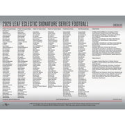 2025 Leaf Eclectic Signature Series Football Mythical Hobby Box