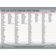 2025 Leaf Eclectic Signature Series Football Mythical Hobby Box