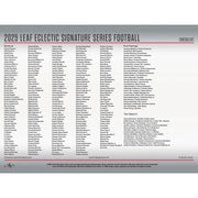 2025 Leaf Eclectic Signature Series Football Hobby Box