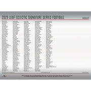 2025 Leaf Eclectic Signature Series Football Hobby Box