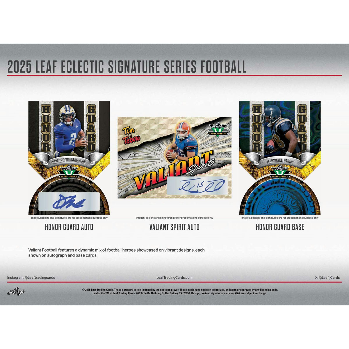 2025 Leaf Eclectic Signature Series Football Mythical Hobby Box