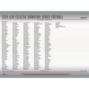 2025 Leaf Eclectic Signature Series Football Mythical Hobby 8-Box Case