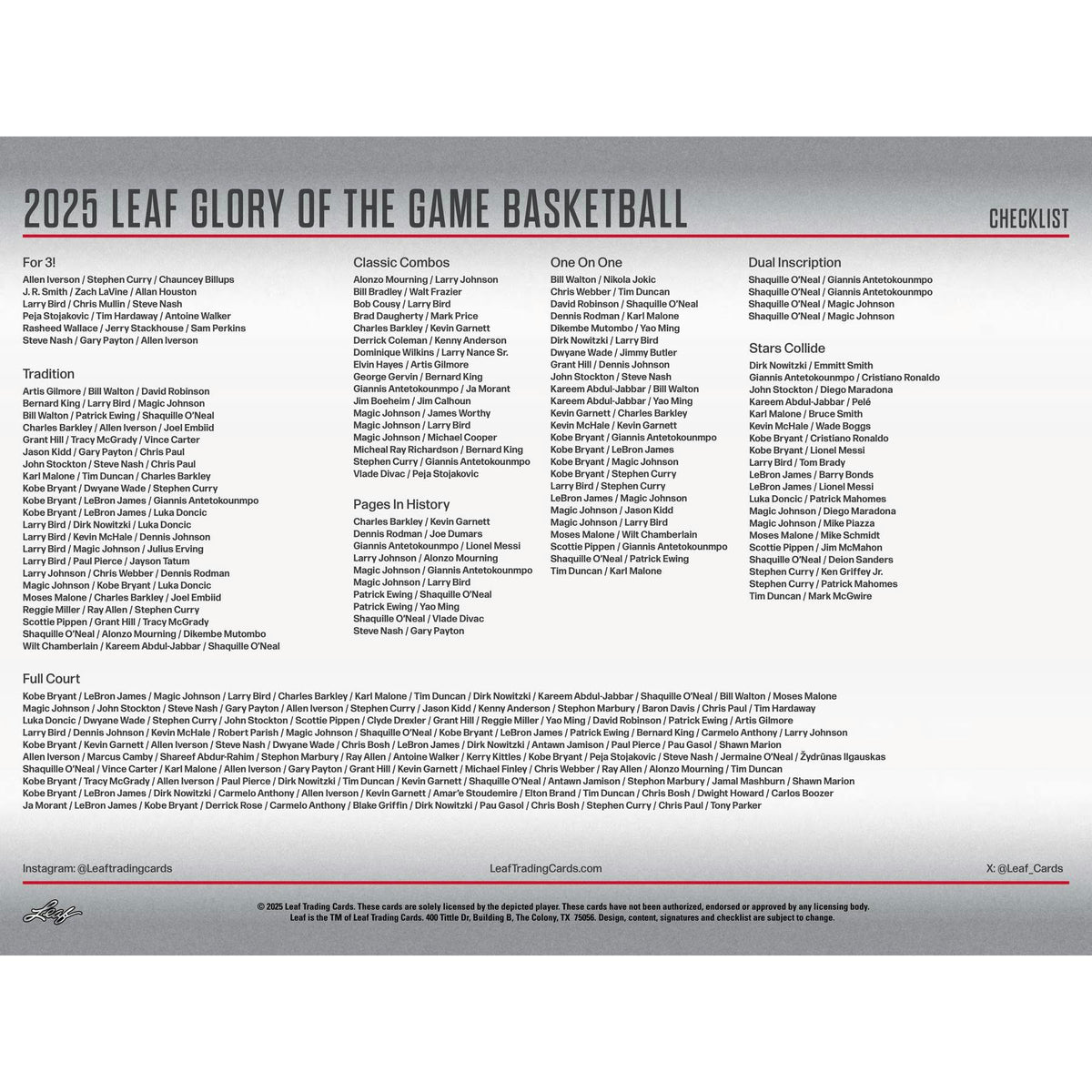2025 Leaf Glory of the Game Basketball Hobby Box