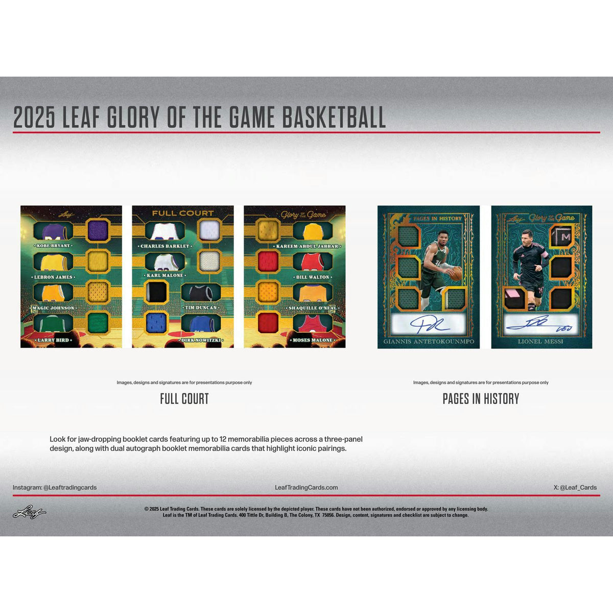2025 Leaf Glory of the Game Basketball Hobby Box