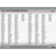 2025 Leaf Optichrome Baseball Hobby Jumbo Box
