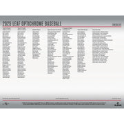 2025 Leaf Optichrome Baseball Hobby Box