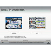 2025 Leaf Optichrome Baseball Hobby Box