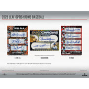 2025 Leaf Optichrome Baseball Hobby Jumbo 8-Box Case