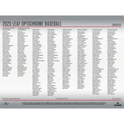 2025 Leaf Optichrome Baseball Hobby Box
