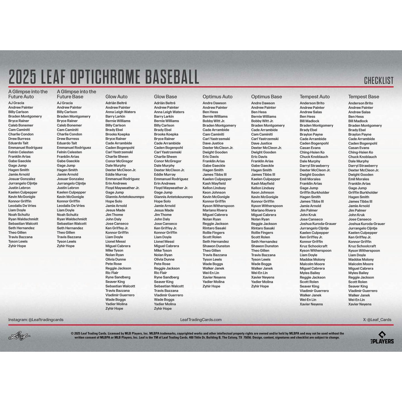 2025 Leaf Optichrome Baseball Hobby Jumbo Box