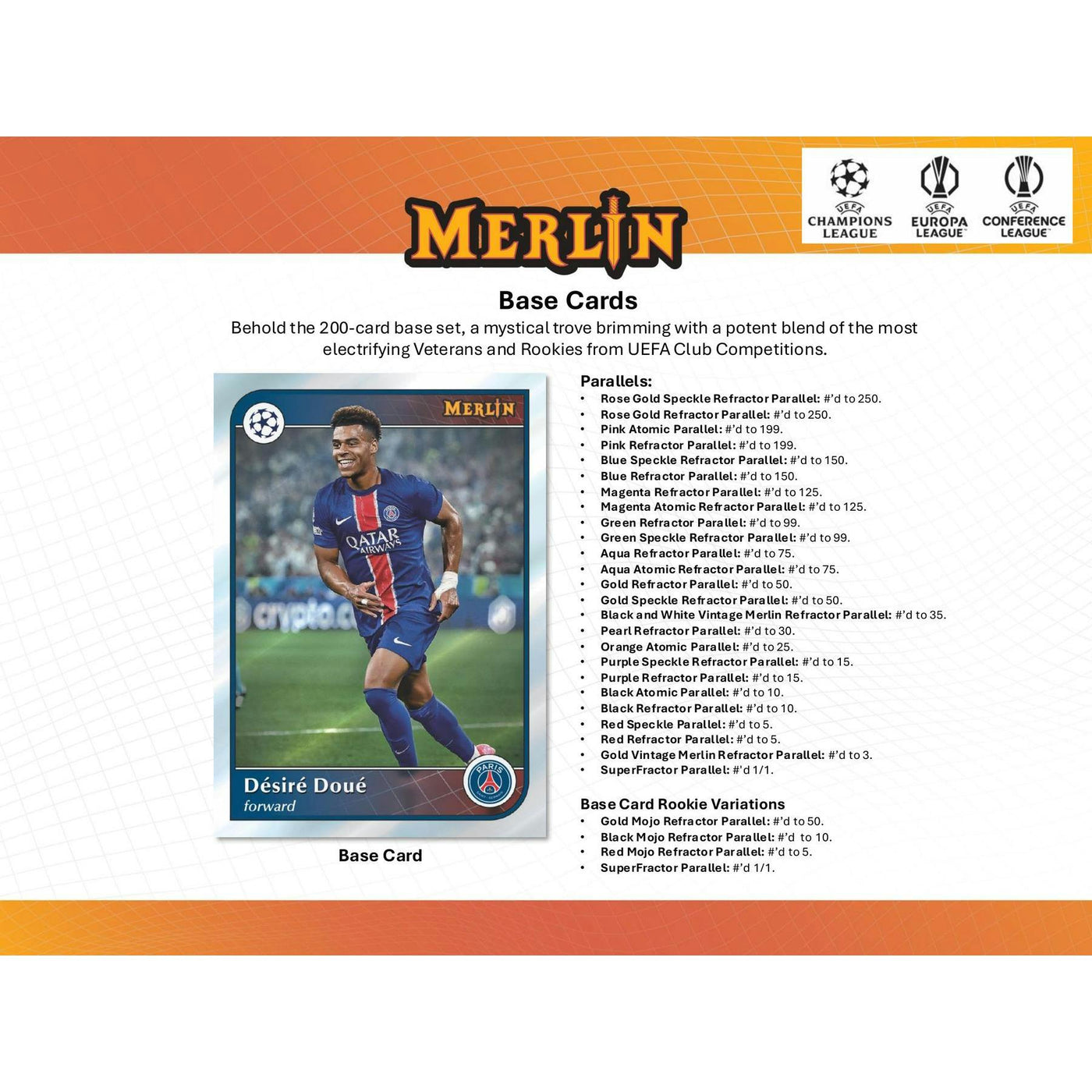 2024/25 Topps Chrome Merlin UEFA Club Competitions Soccer Delight Box