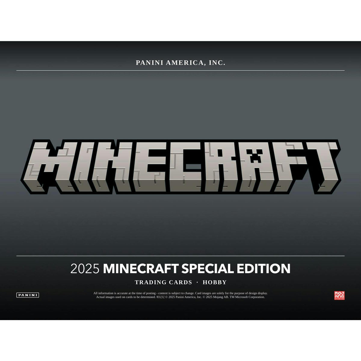 2025 Panini Minecraft Special Edition Hobby 12-Box Case