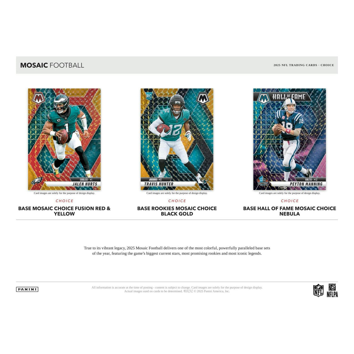 2025 Panini Mosaic Football Choice 20-Box Case