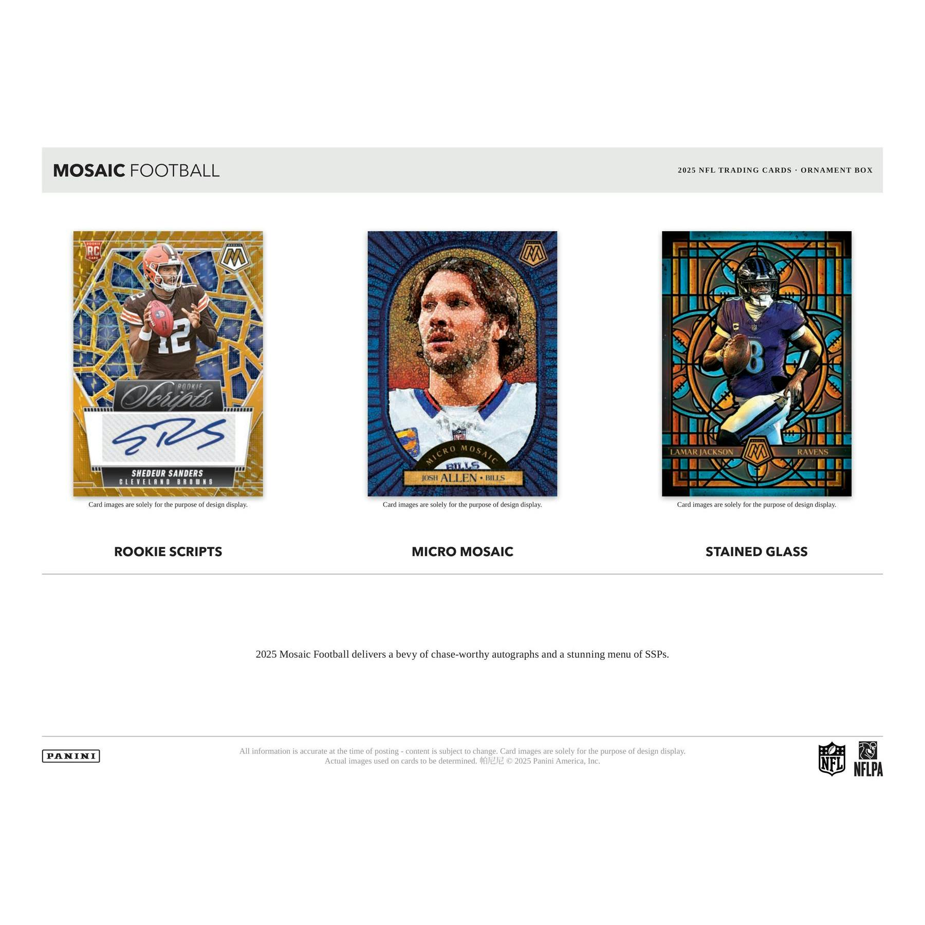 2025 Panini Mosaic Football Ornament Box
