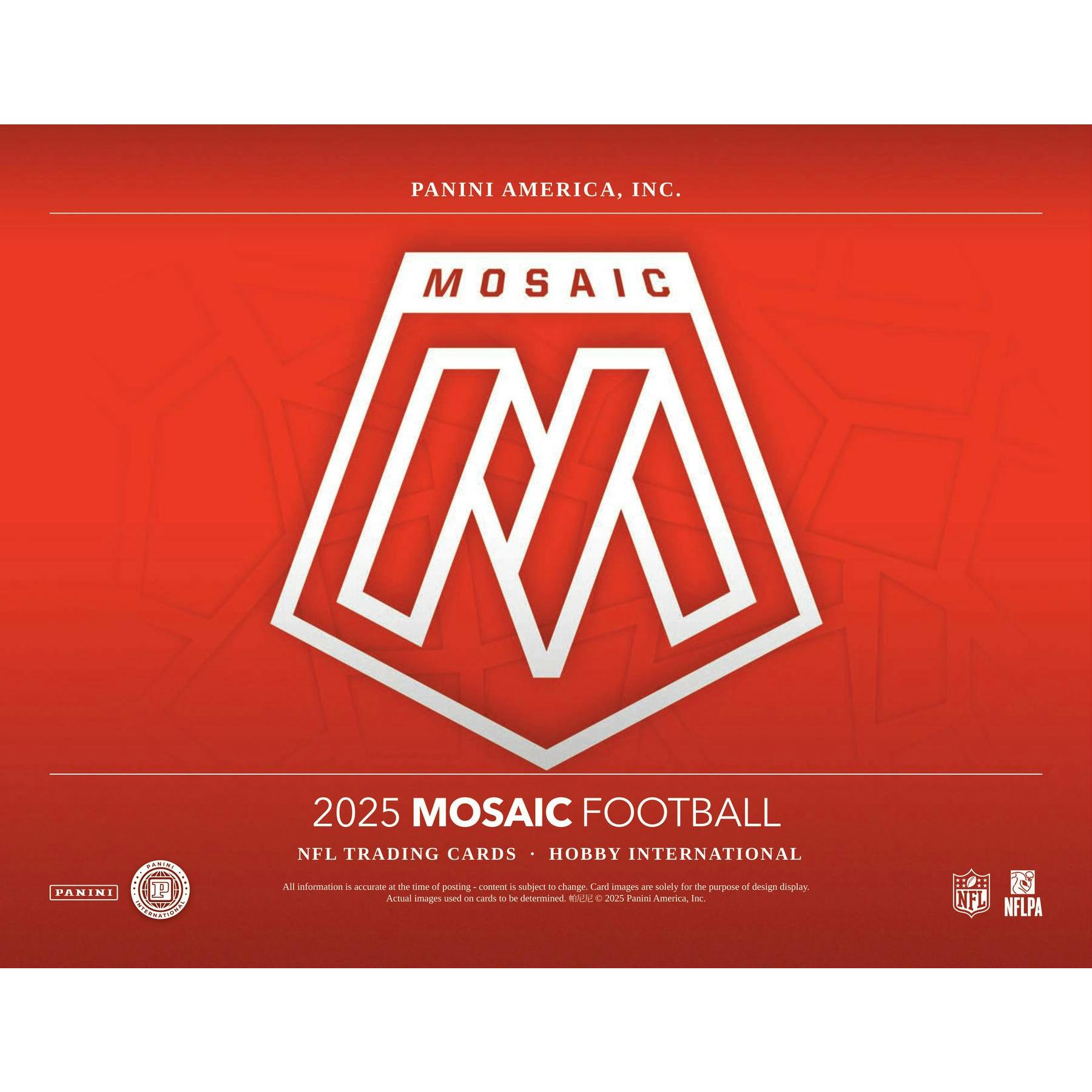 2025 Panini Mosaic Football International Hobby 12-Box Case