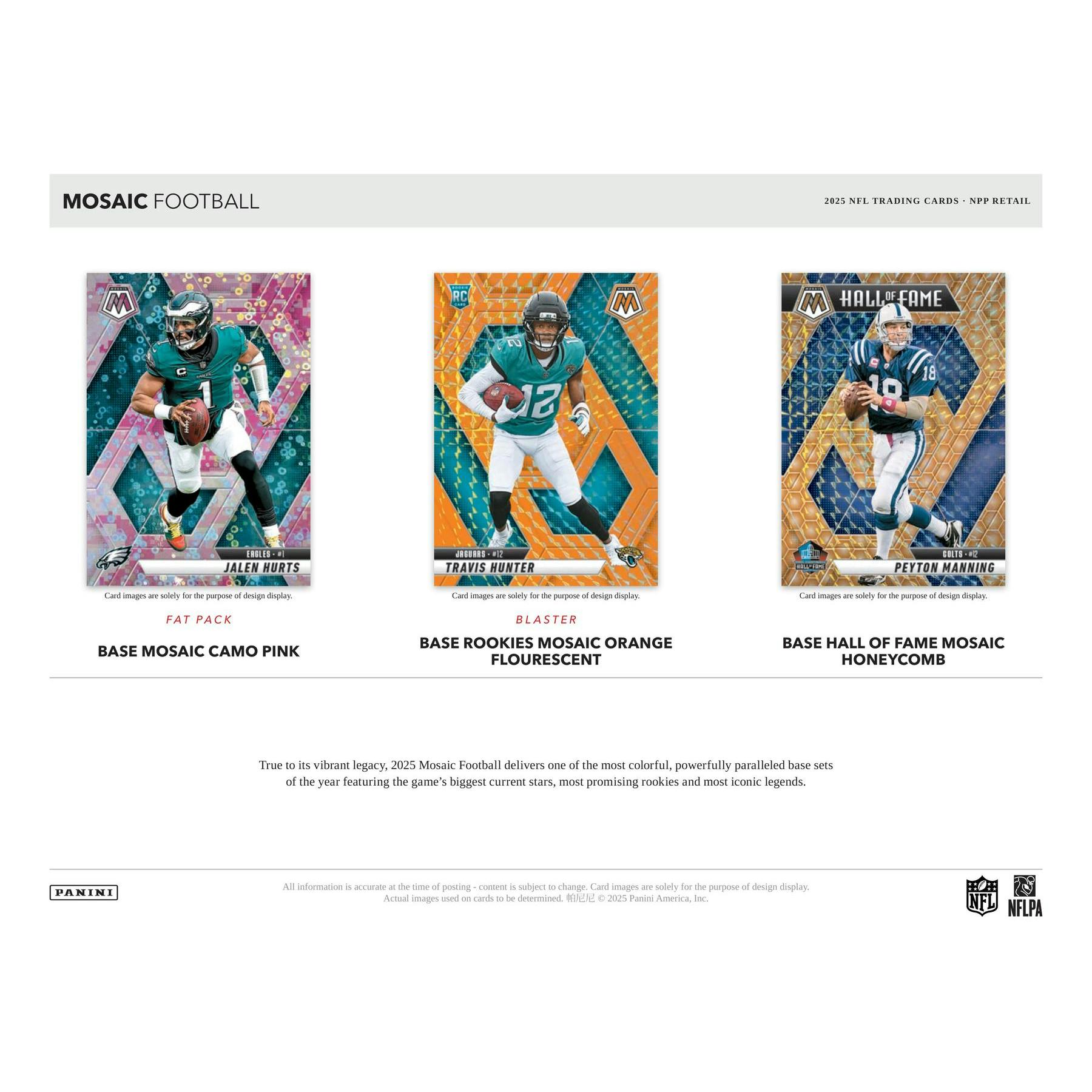 2025 Panini Mosaic Football Jumbo Value Box