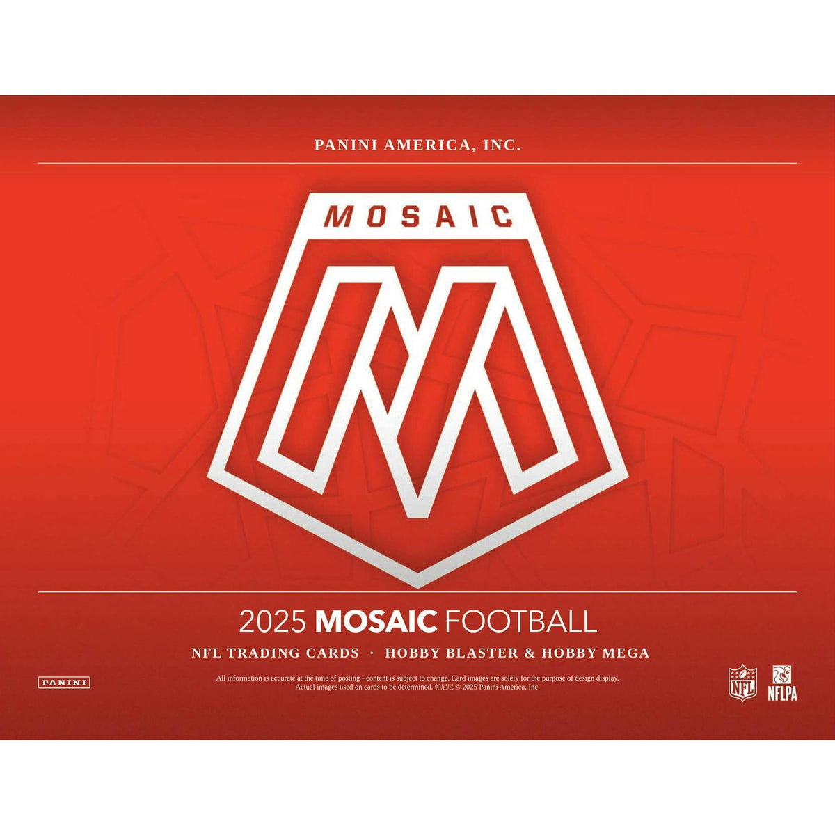 2025 Panini Mosaic Football Mega Hobby Box (Camo Red Parallels!)