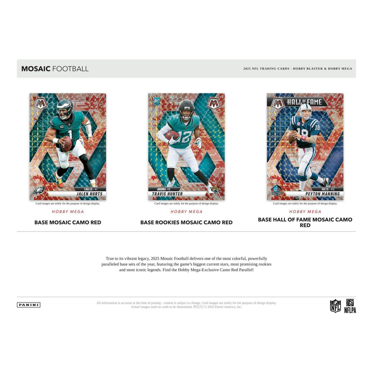 2025 Panini Mosaic Football Blaster Hobby Box (Mosaic Red Parallels)