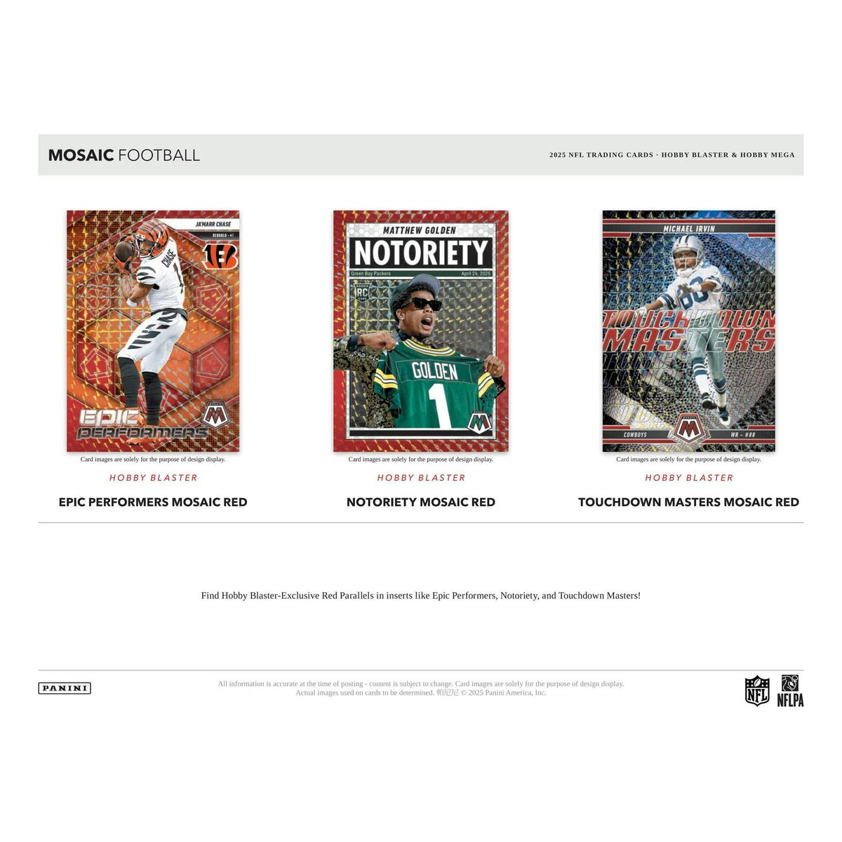 2025 Panini Mosaic Football Blaster Hobby Box (Mosaic Red Parallels)