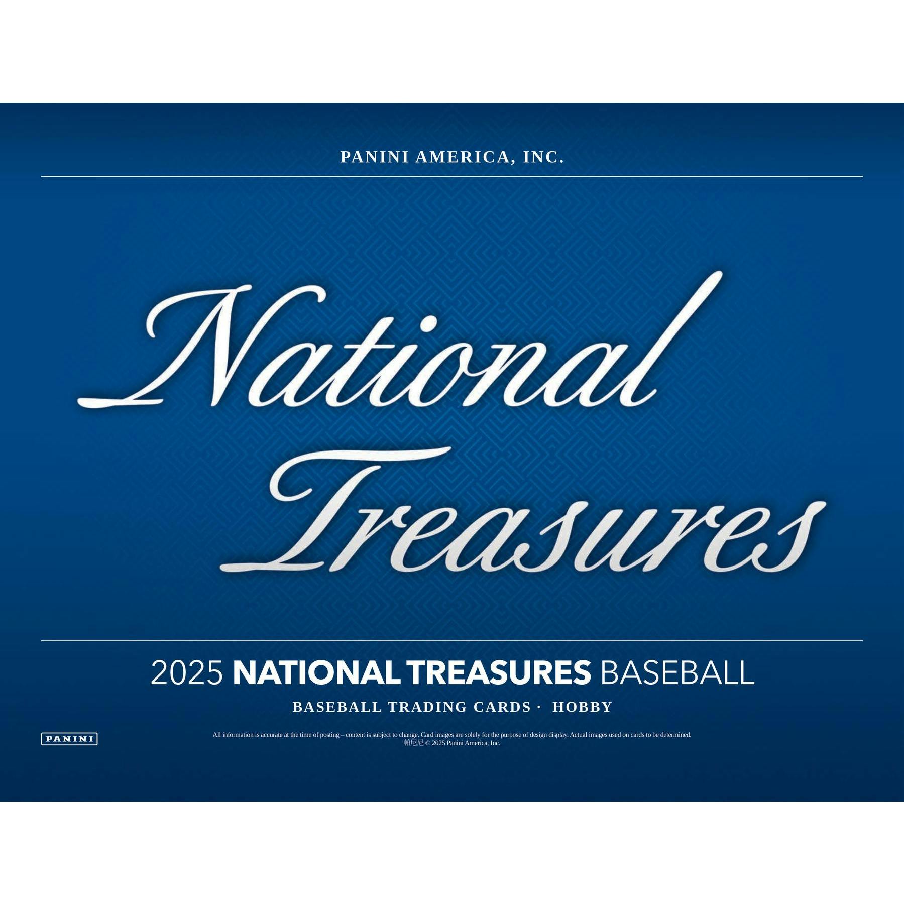 2025 Panini National Treasures Baseball Hobby 4-Box Case