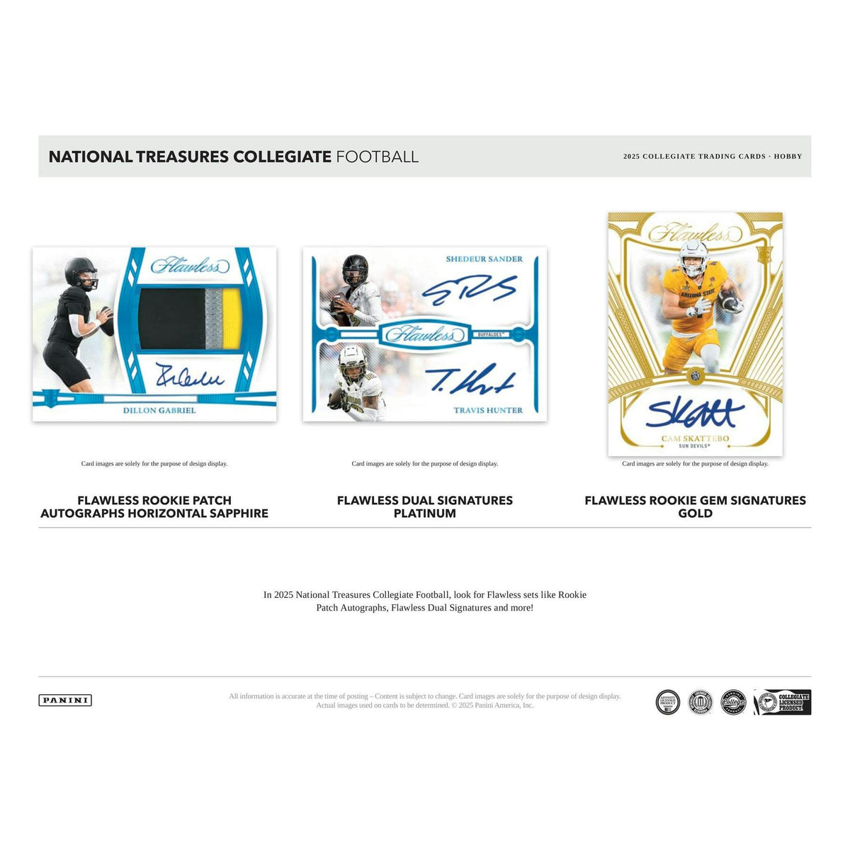 2025 Panini National Treasures Collegiate Football Hobby 4-Box Case