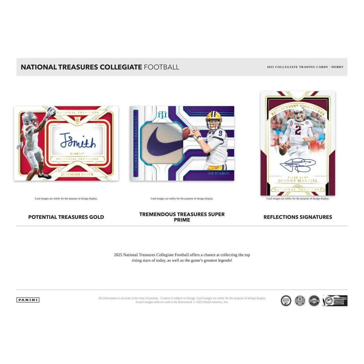 2025 Panini National Treasures Collegiate Football Hobby 4-Box Case