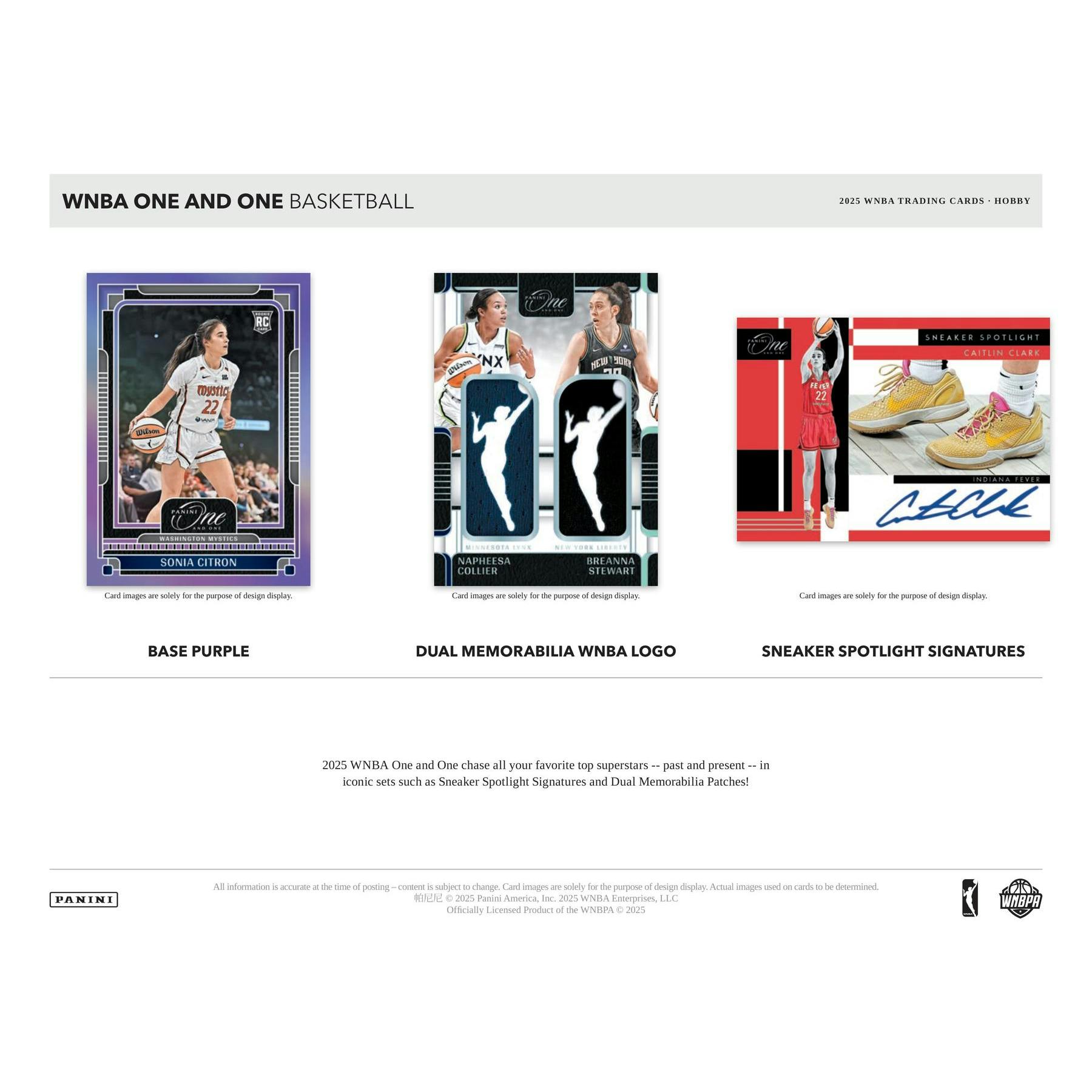 2025 Panini One and One WNBA Basketball Hobby 10-Box Case