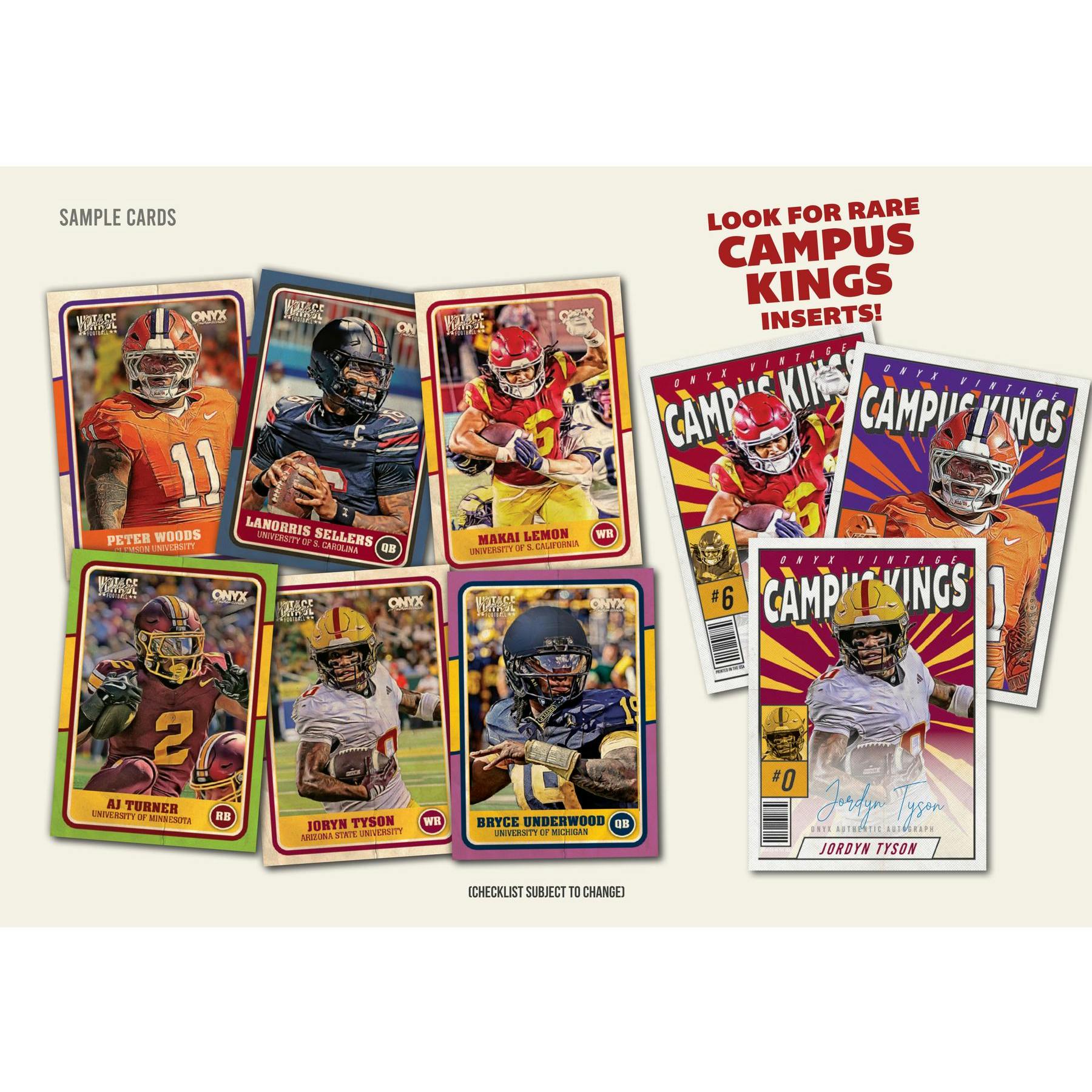 2025 Onyx Vintage College Football Hobby 6-Box Case